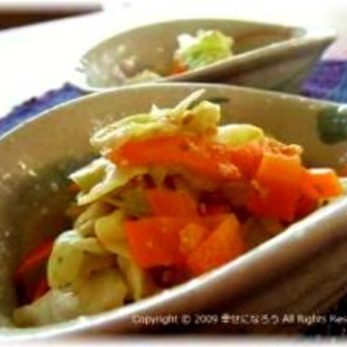 さっぱりつまめる☆キャベツのゴマ酢味噌和え
